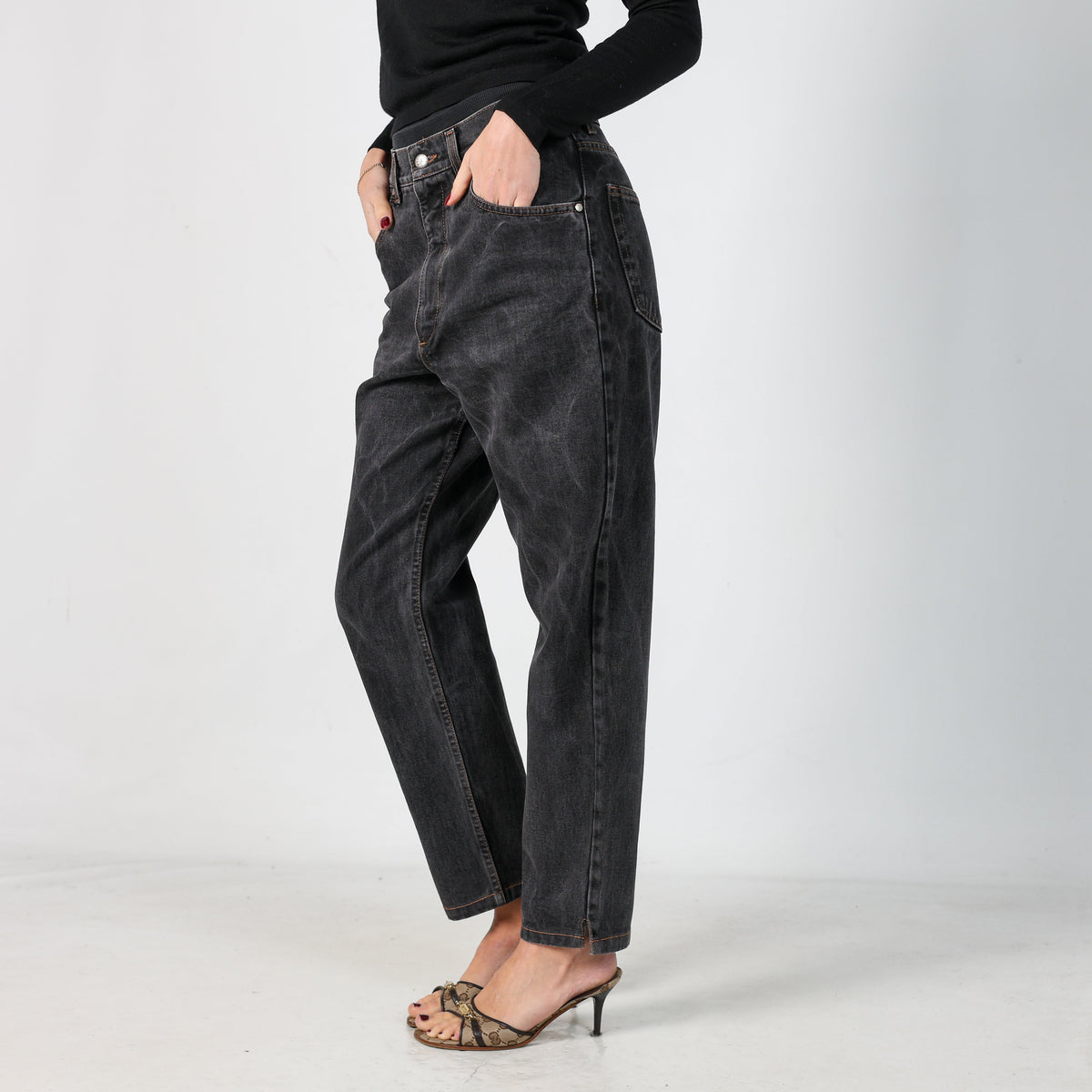 Charcoal Grey Y2K Joop! Mom Jeans (S)