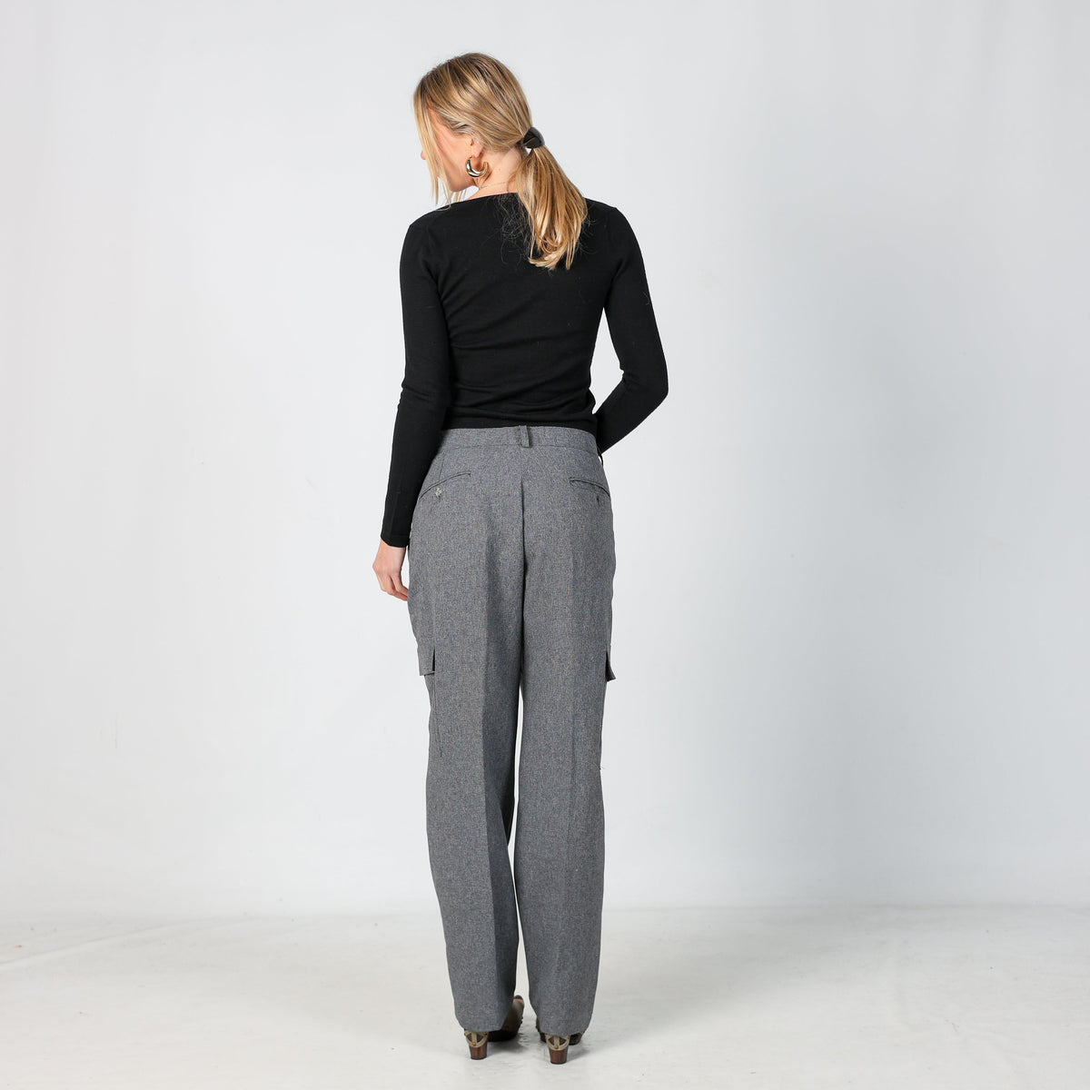 Grey Y2K Vimalu Woven Trousers (M)