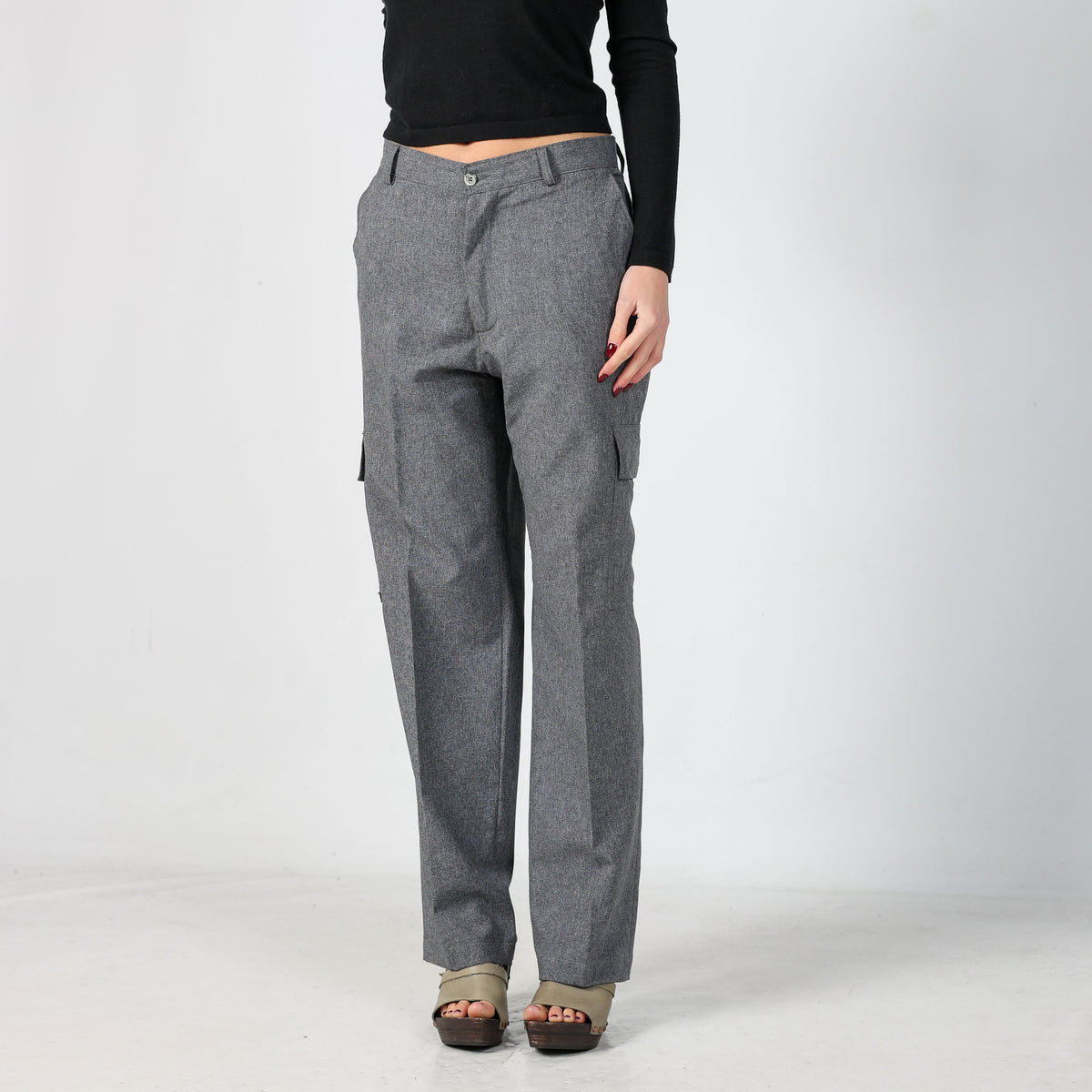 Grey Y2K Vimalu Woven Trousers (M)
