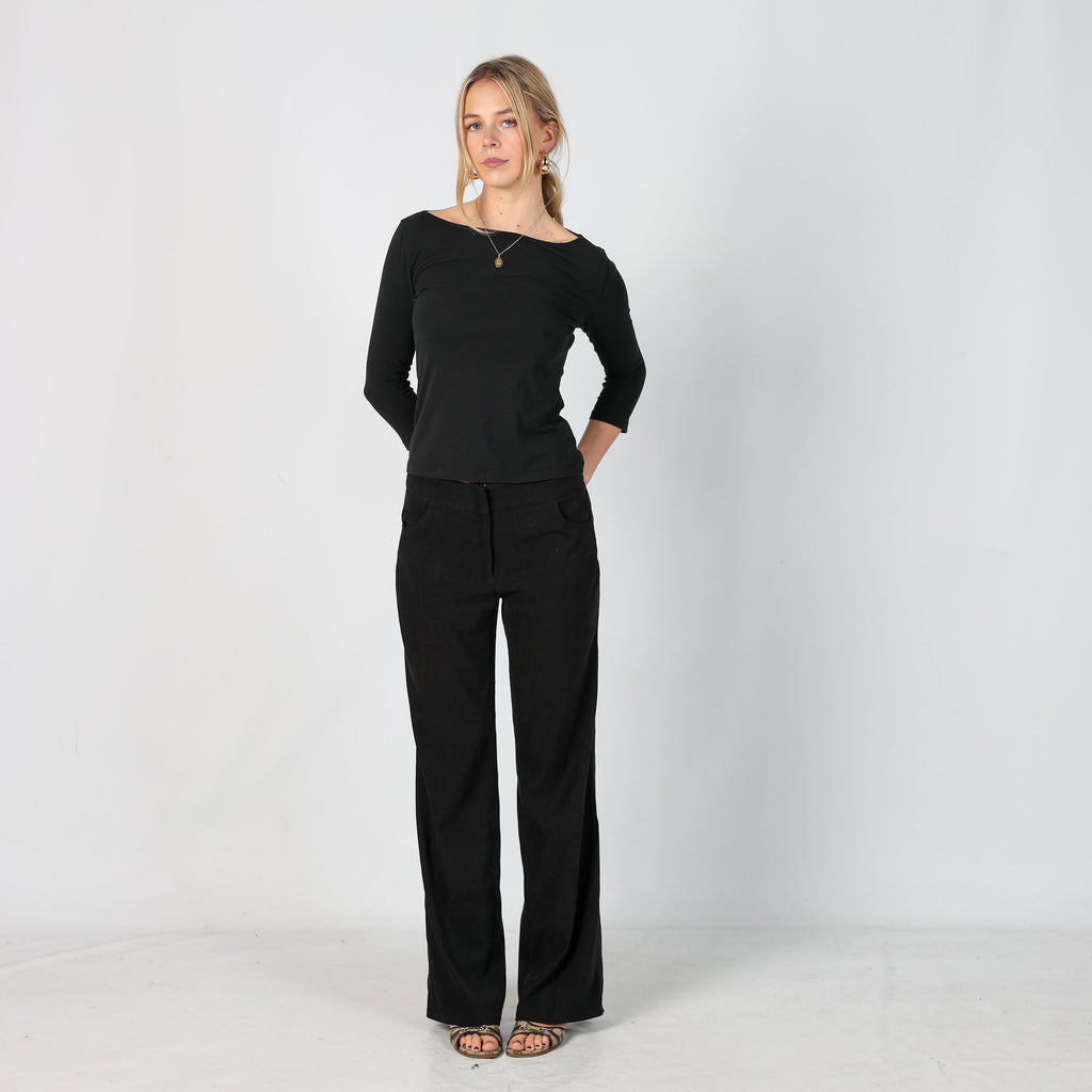 Black Y2K Clockhouse Formal Trousers (XS)