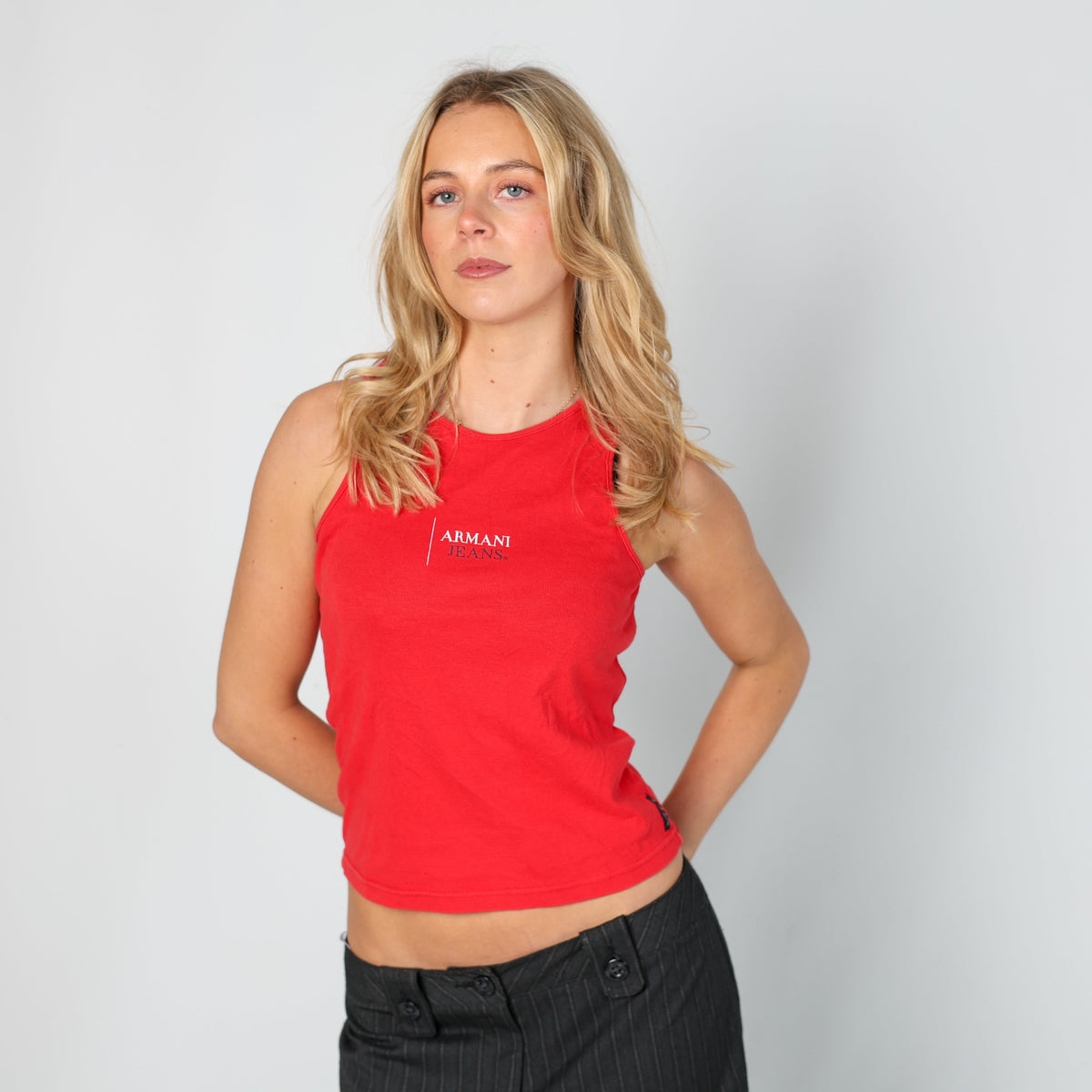 Red Y2K Armani Jeans Cami (XS)