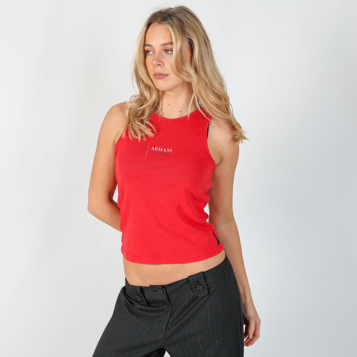 Red Y2K Armani Jeans Cami (XS)