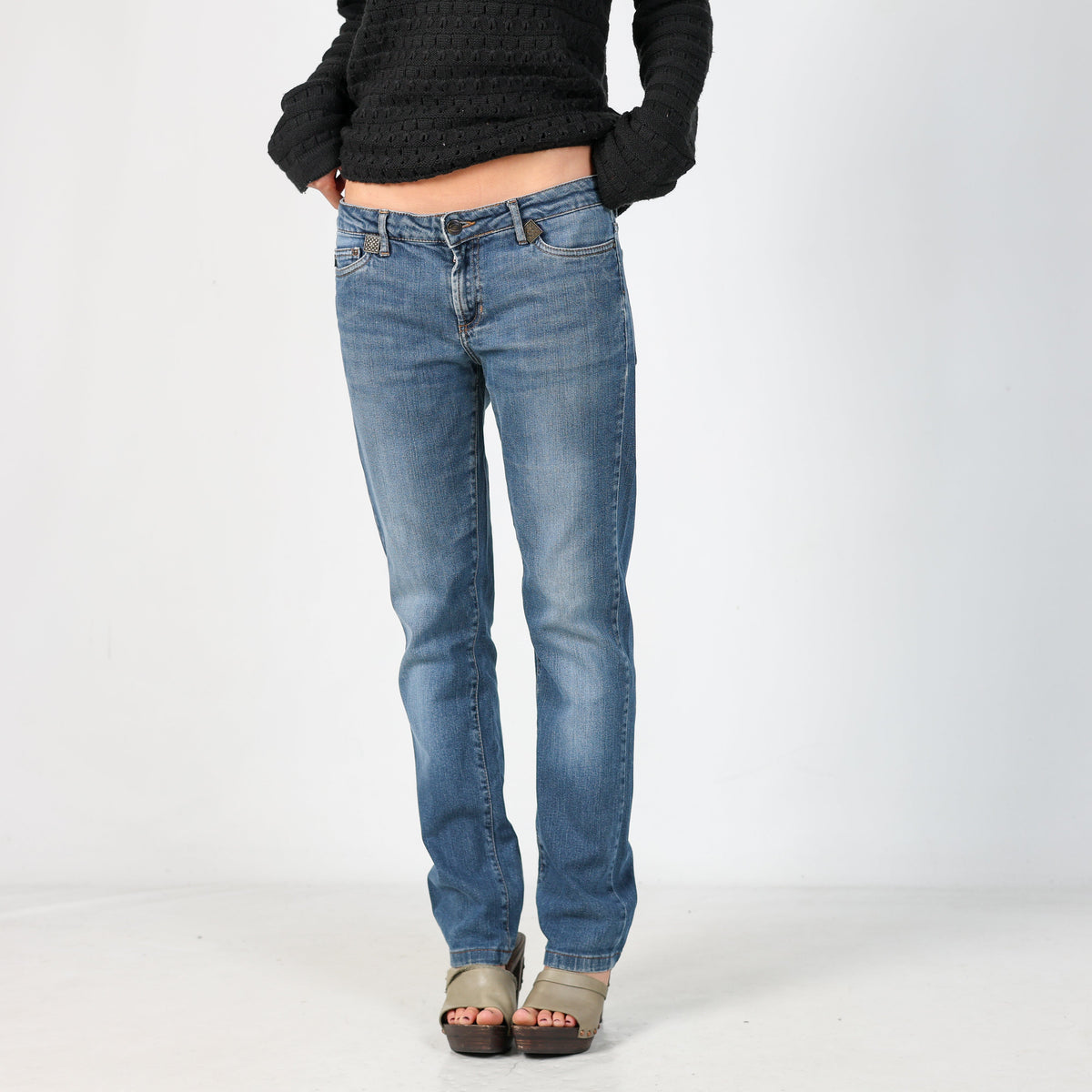 Blue 90s Just Cavalli Straight Jeans (L)