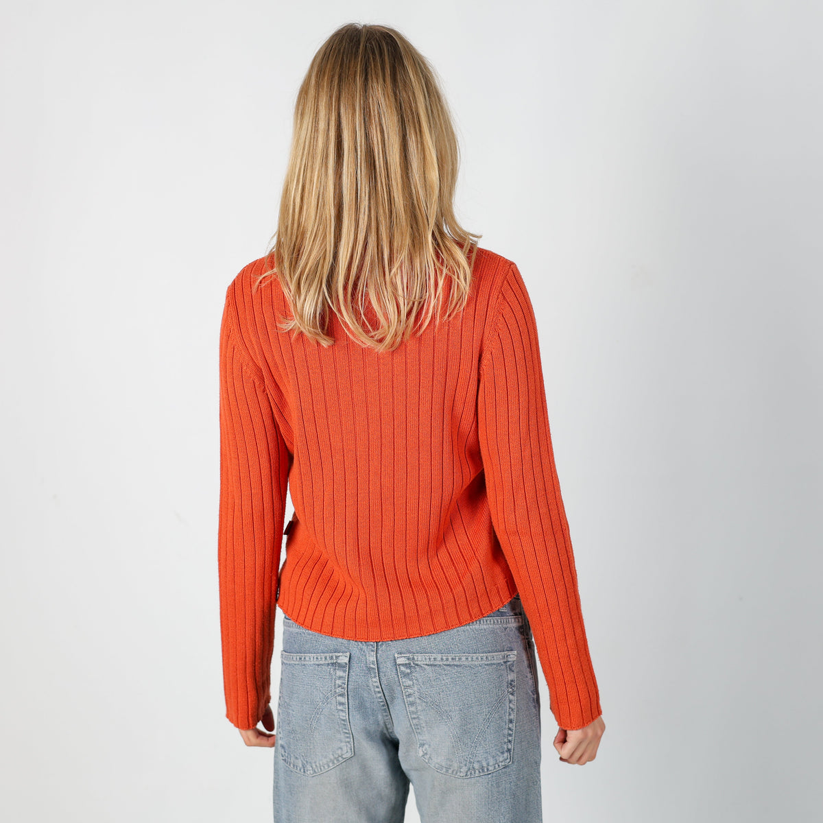 Orange Y2K Street One Knitted Jumper (M)