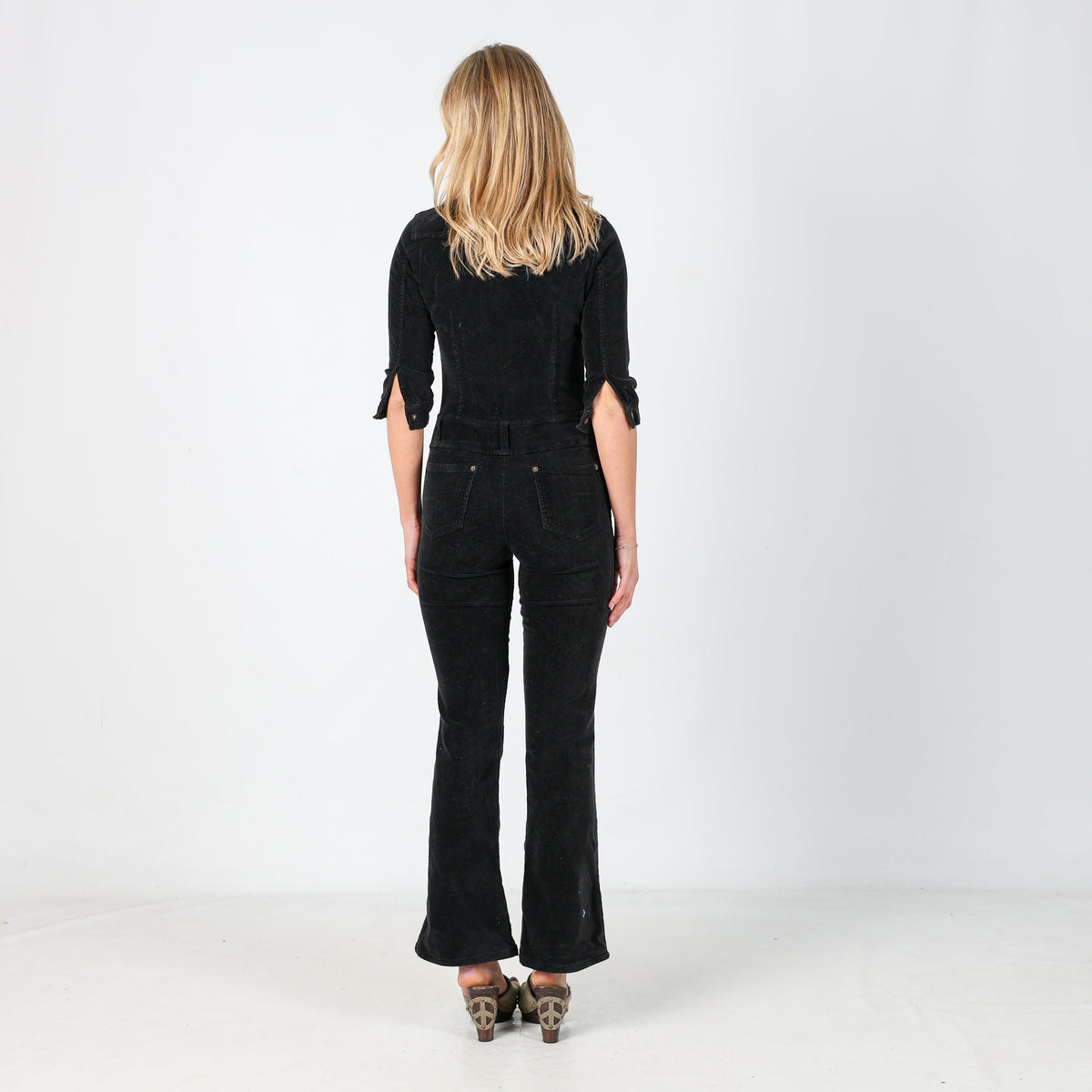 Black Y2K TRN Jeans Jumpsuit (XS)
