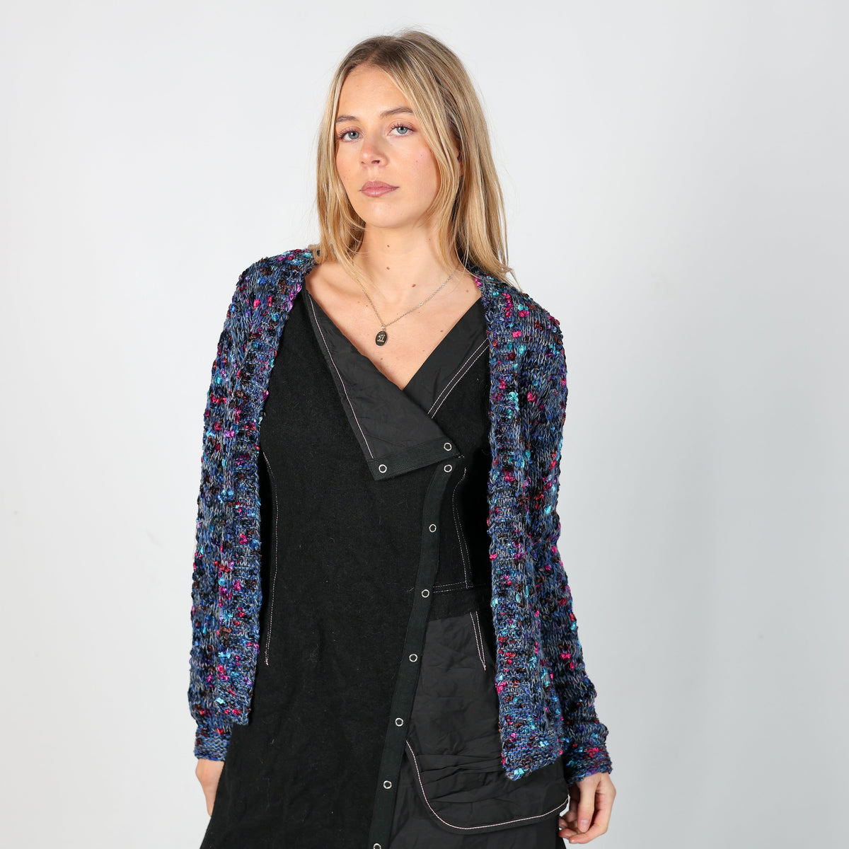 Blue Y2K AlbaModa Knitted Jumper (S)
