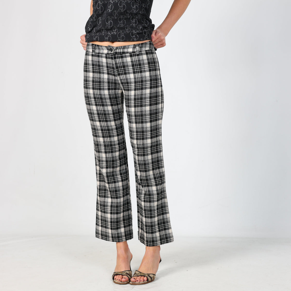 Black Y2K Woven Trousers (S)