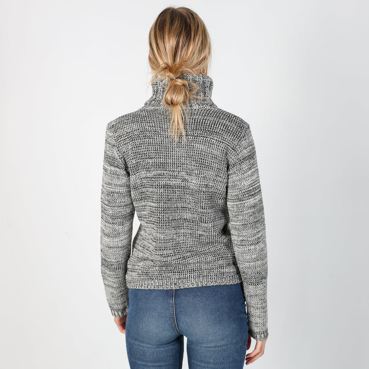 Grey Y2K Intuition Knitted Jumper (S)