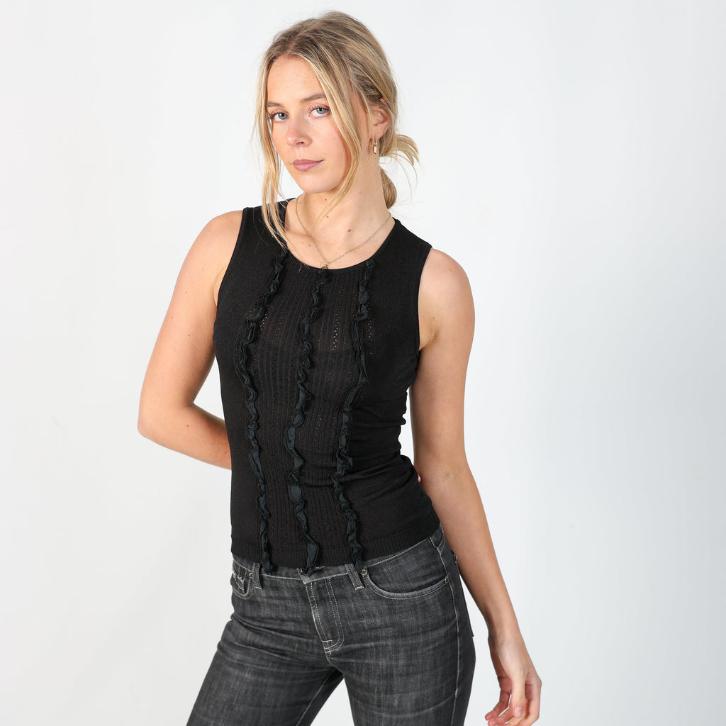 Black Y2K Valentino Cami (XS)