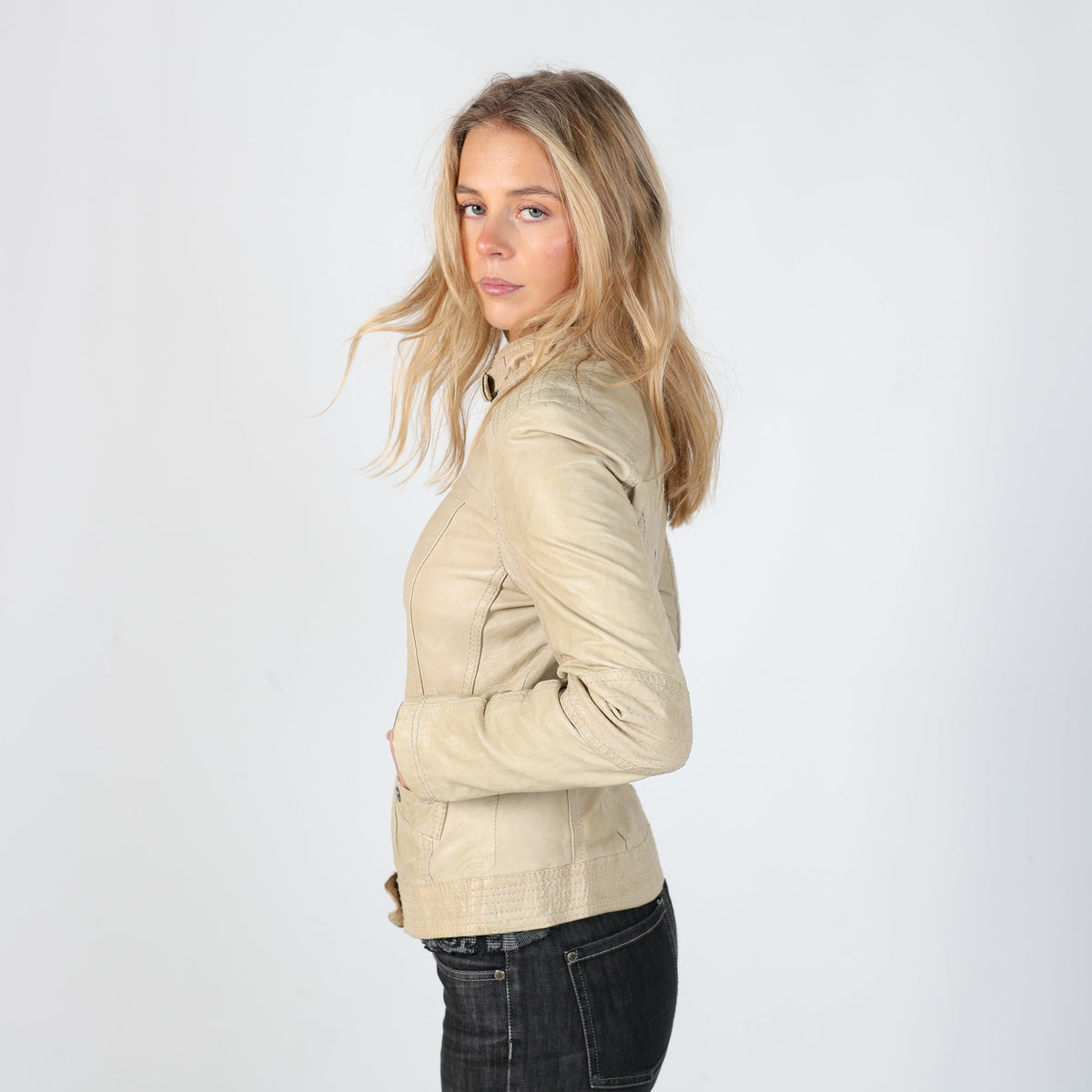 Cream Y2K Street One Leather Jacket (10)