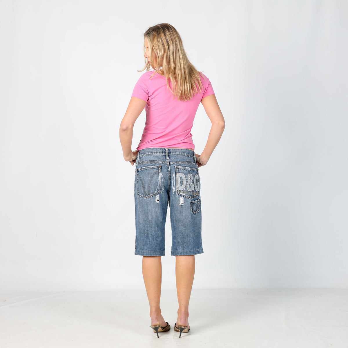 Light Blue Y2K Dolce & Gabbana Denim Shorts (M)