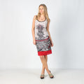 Ivory Y2K Save The Queen Woven Midi Dress (M)
