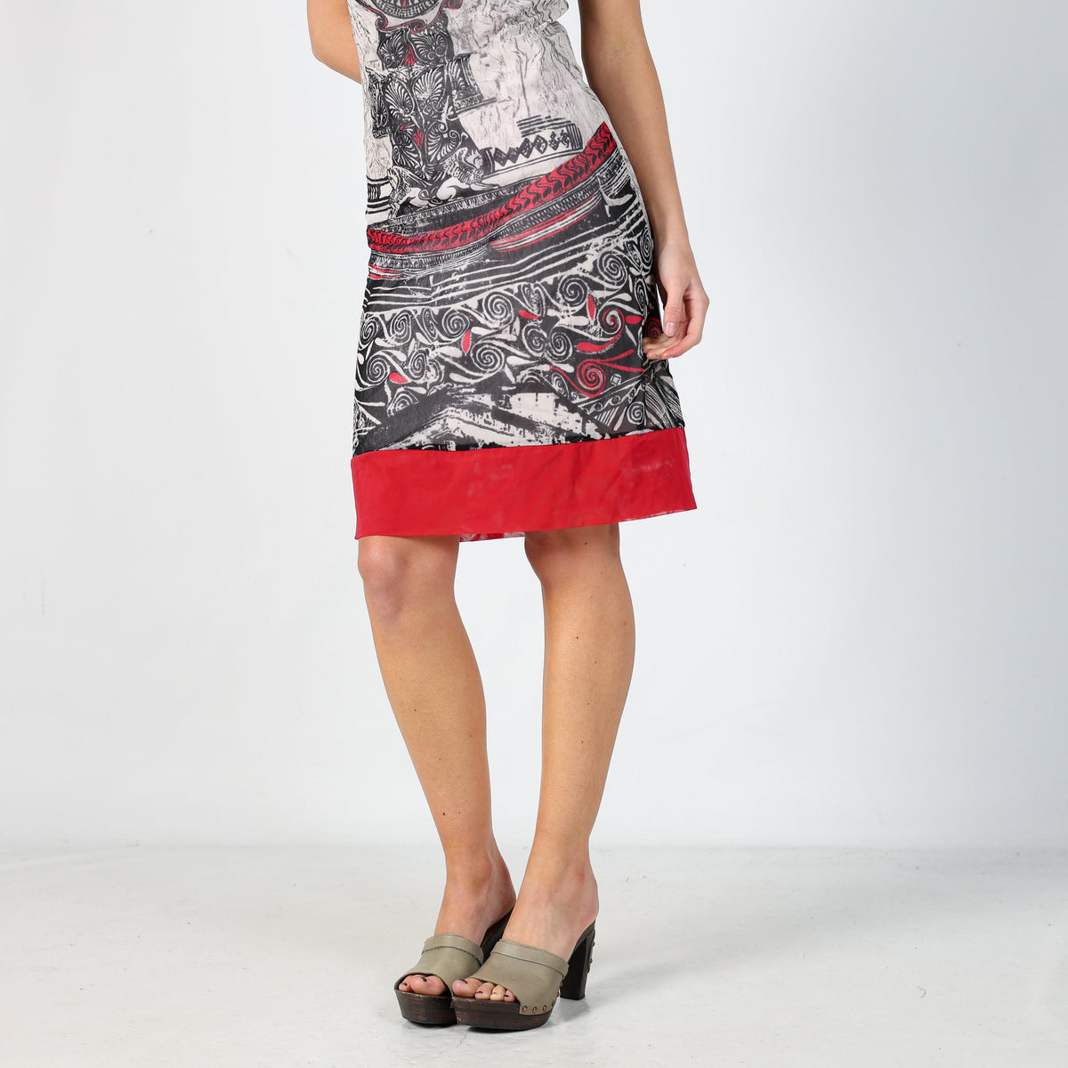 Ivory Y2K Save The Queen Woven Midi Dress (M)