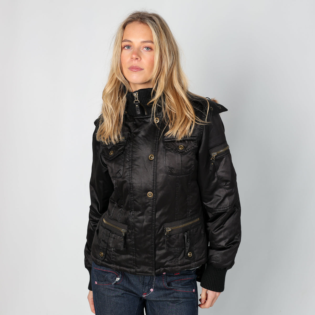 Black Y2K PHARD Short Coat (M)
