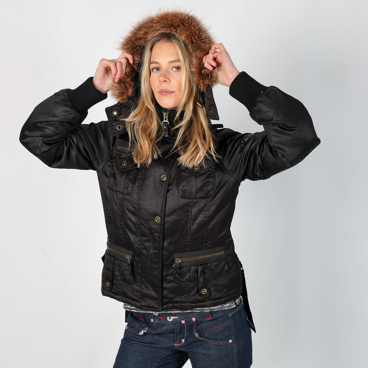 Black Y2K PHARD Short Coat (M)
