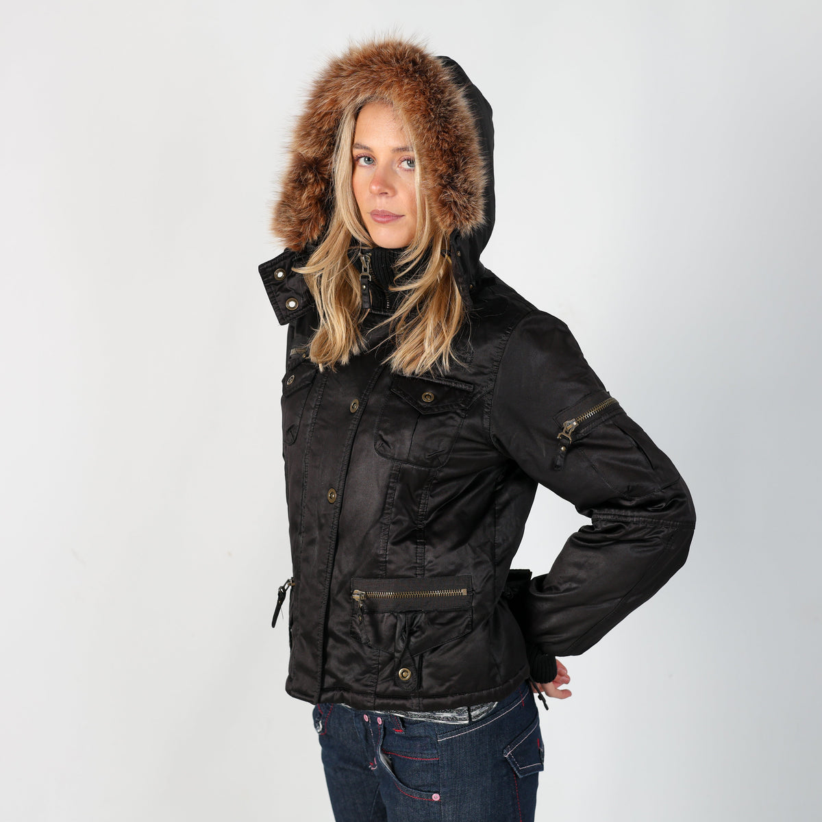 Black Y2K PHARD Short Coat (M)