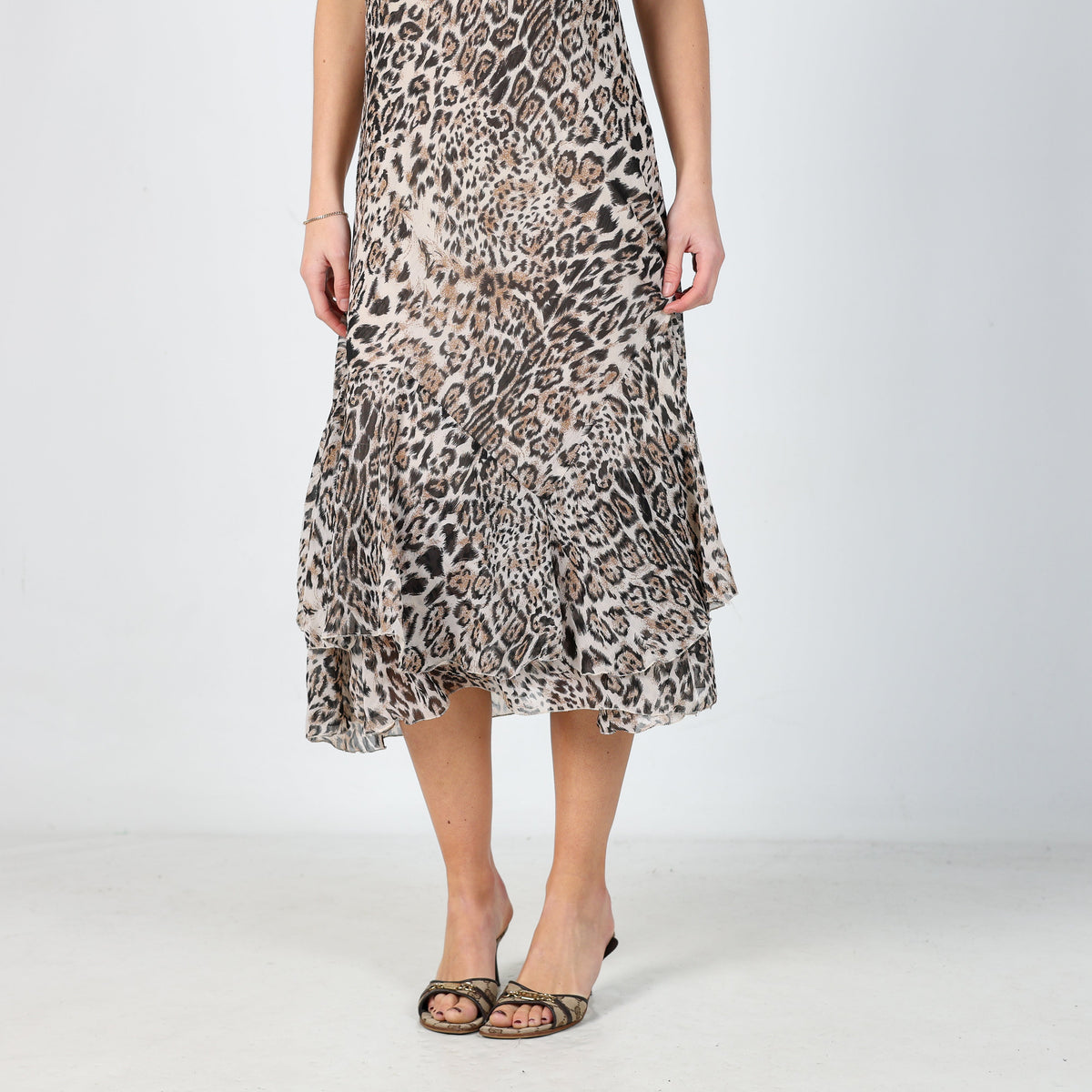 Beige Y2K Kalamton Slip Dress (M)