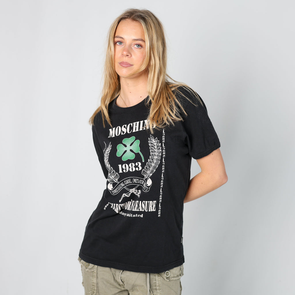 Black Y2K Moschino T-shirt (M)