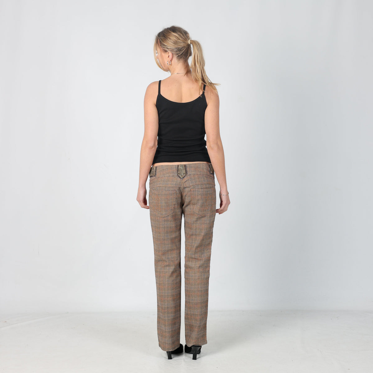 Brown Y2K Woven Trousers (M)