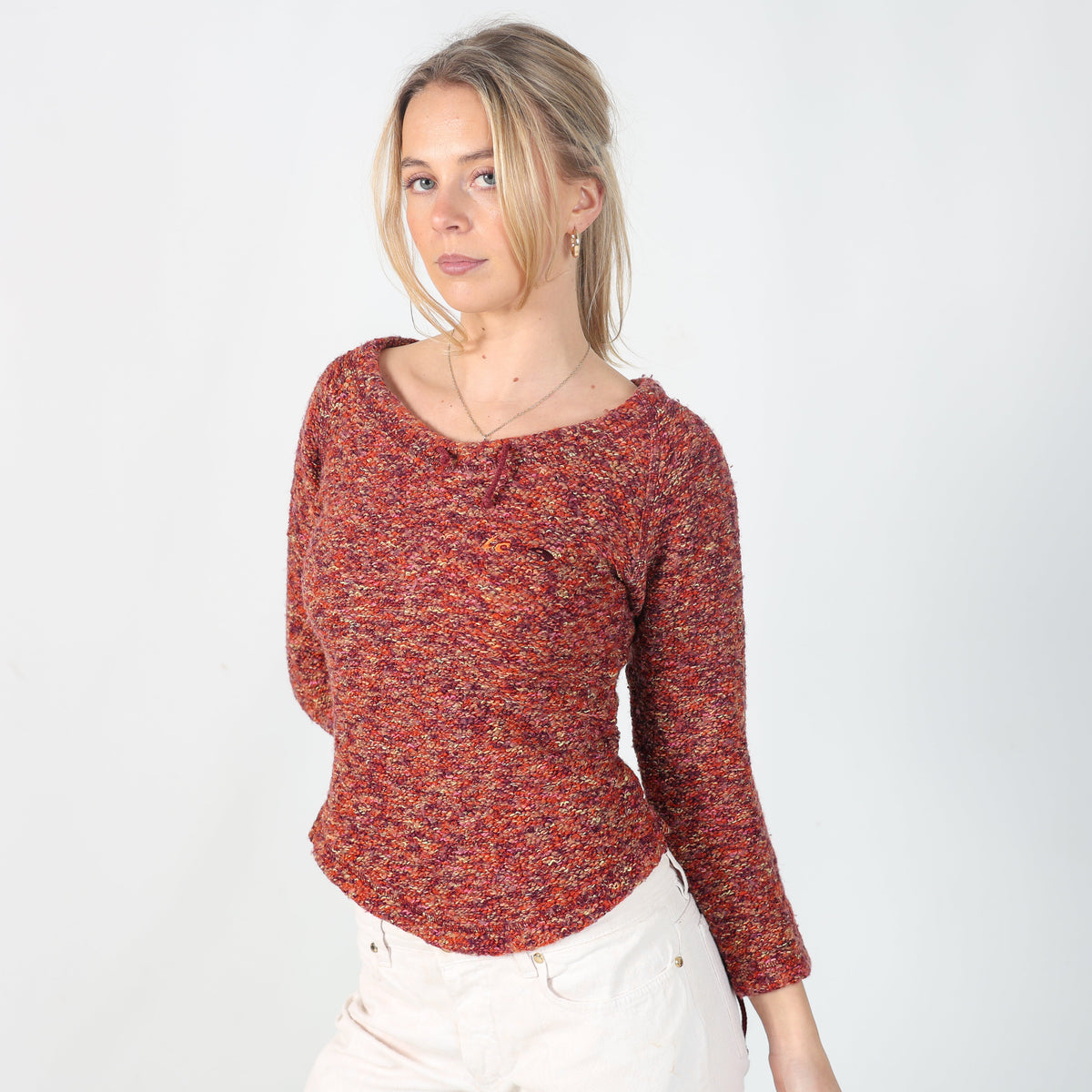 Pink Y2K Knitted Jumper (M)