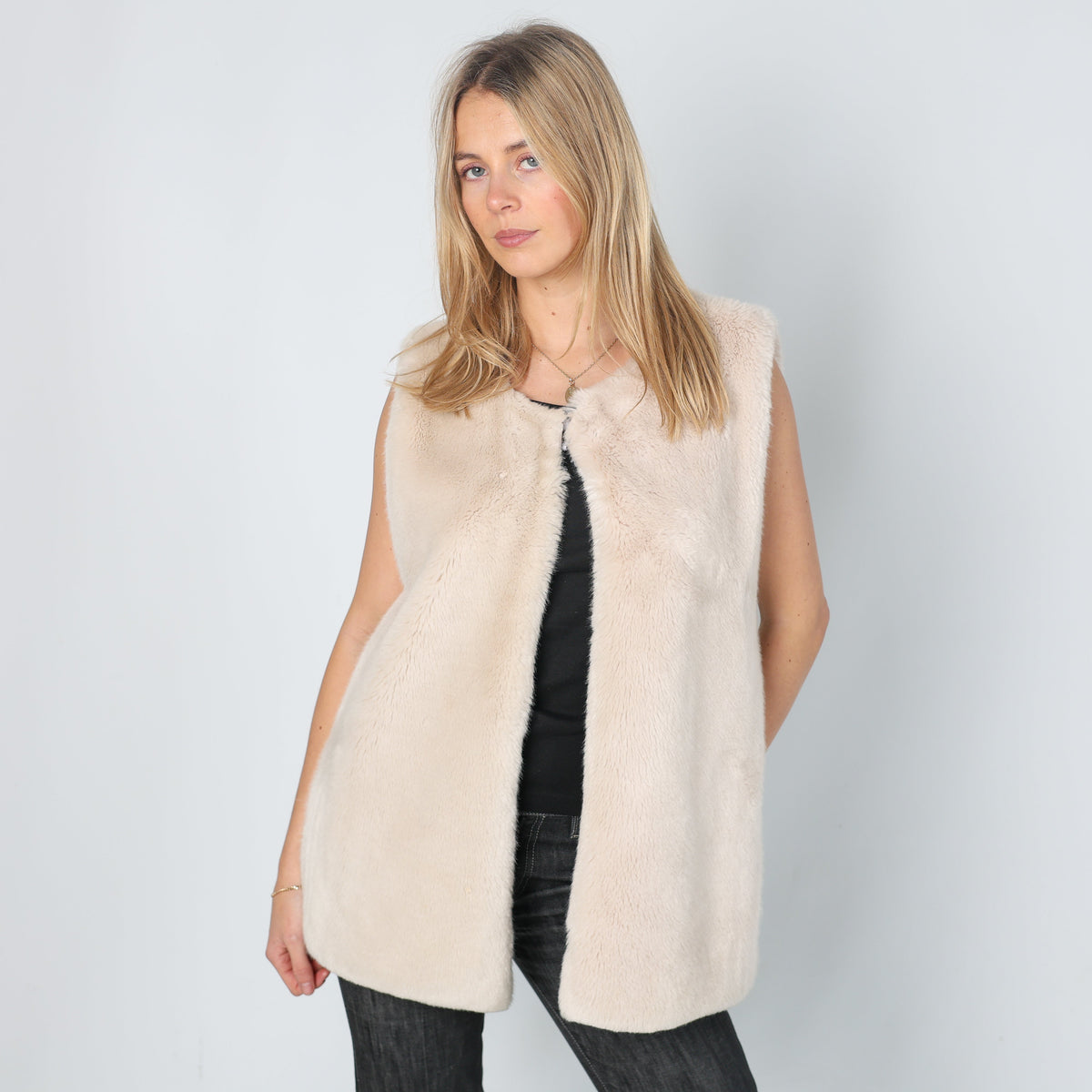 Cream Y2K Gilet (L)
