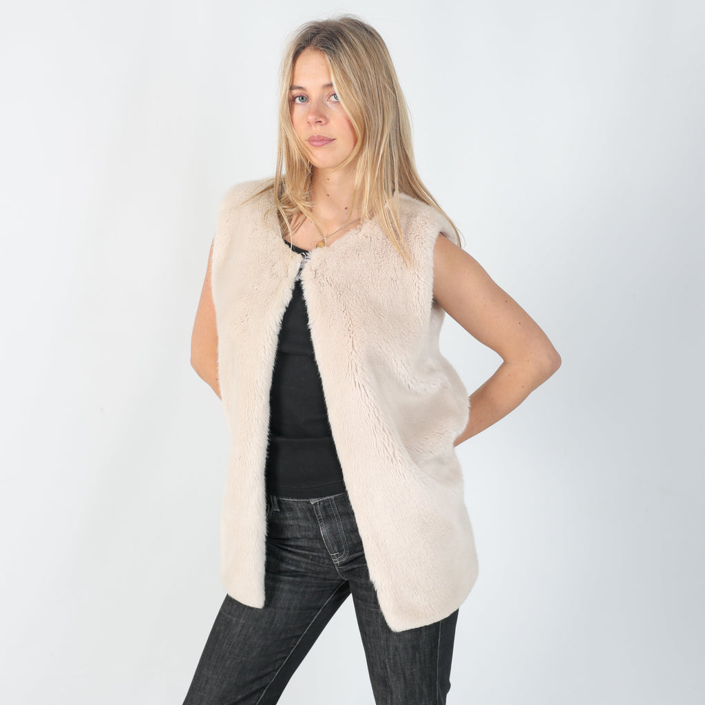 Cream Y2K Gilet (L)