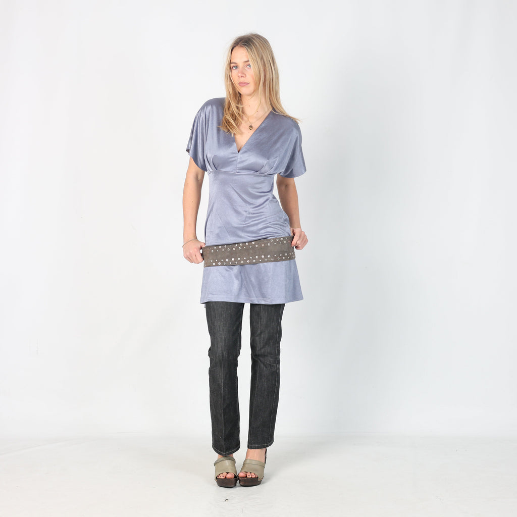 Light Blue Y2K Coconuda Woven Midi Dress (S)