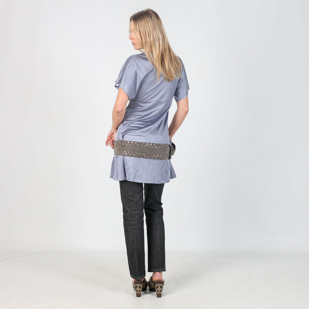 Light Blue Y2K Coconuda Woven Midi Dress (S)