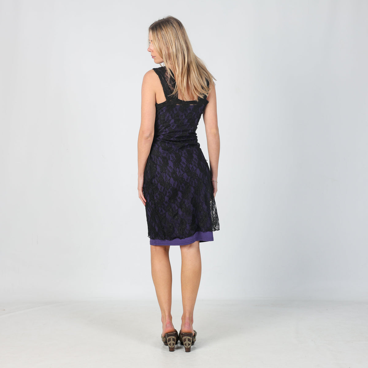 Black Y2K Xanaka Woven Midi Dress (S)
