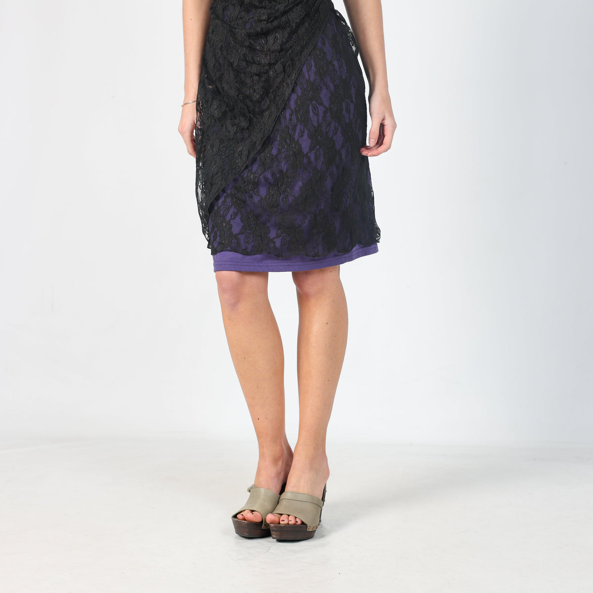 Black Y2K Xanaka Woven Midi Dress (S)