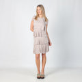 Beige Y2K Max&Co. Woven Midi Dress (S)