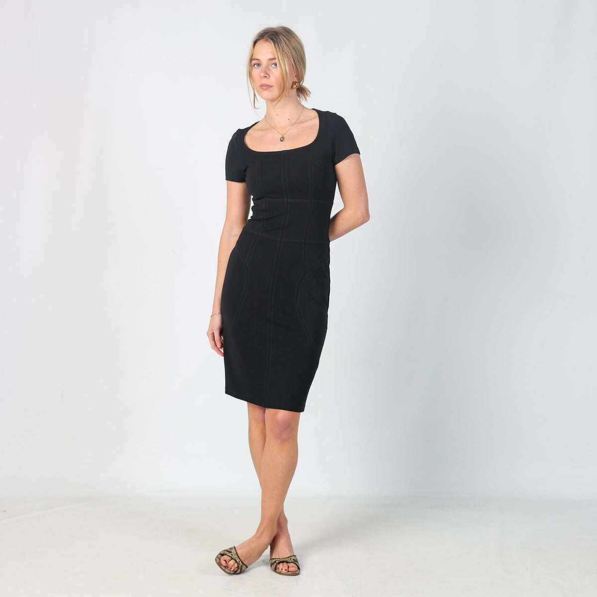 Black Y2K Max&Co. Formal Dress (XS)