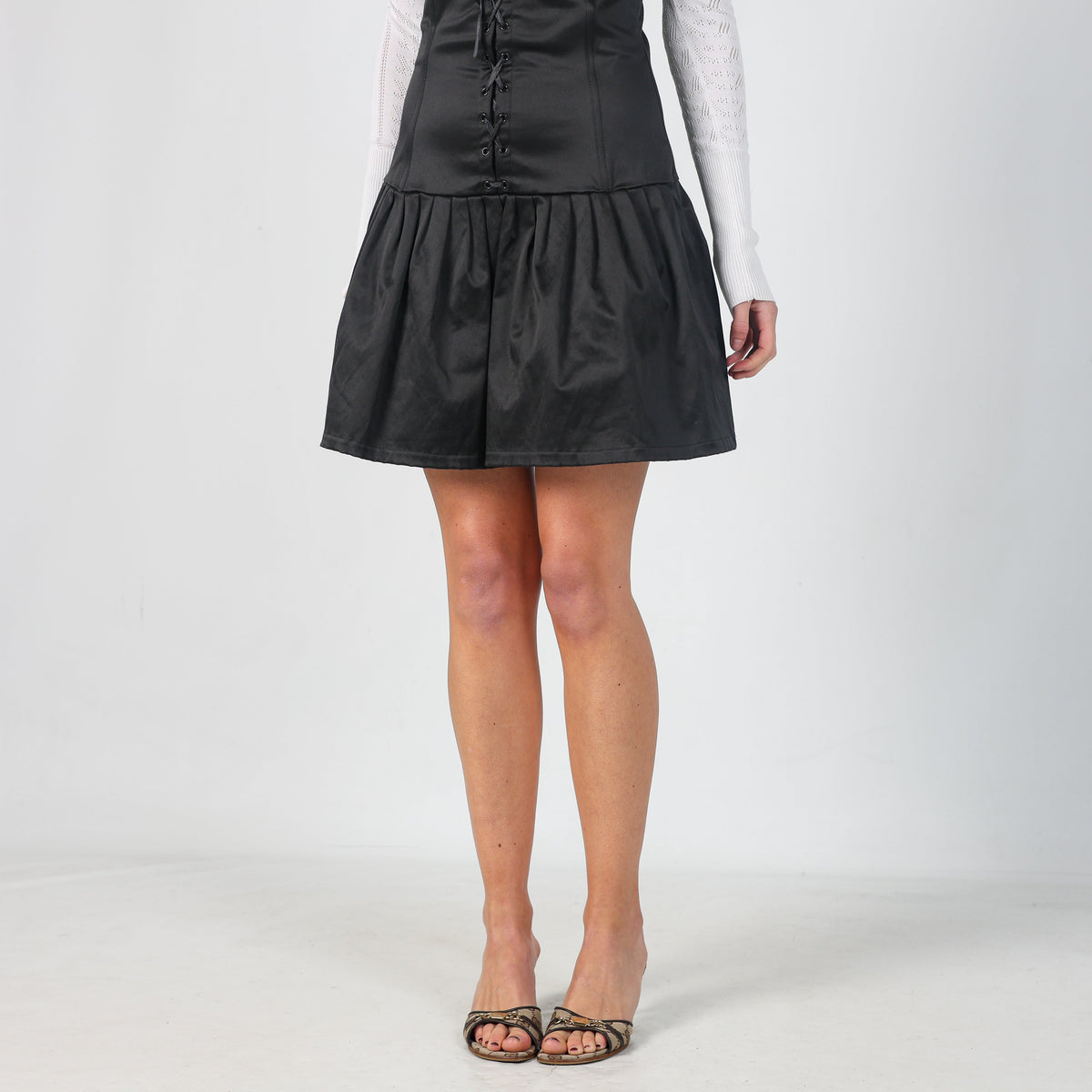 Black Y2K Pimkie Woven Midi Dress (S)