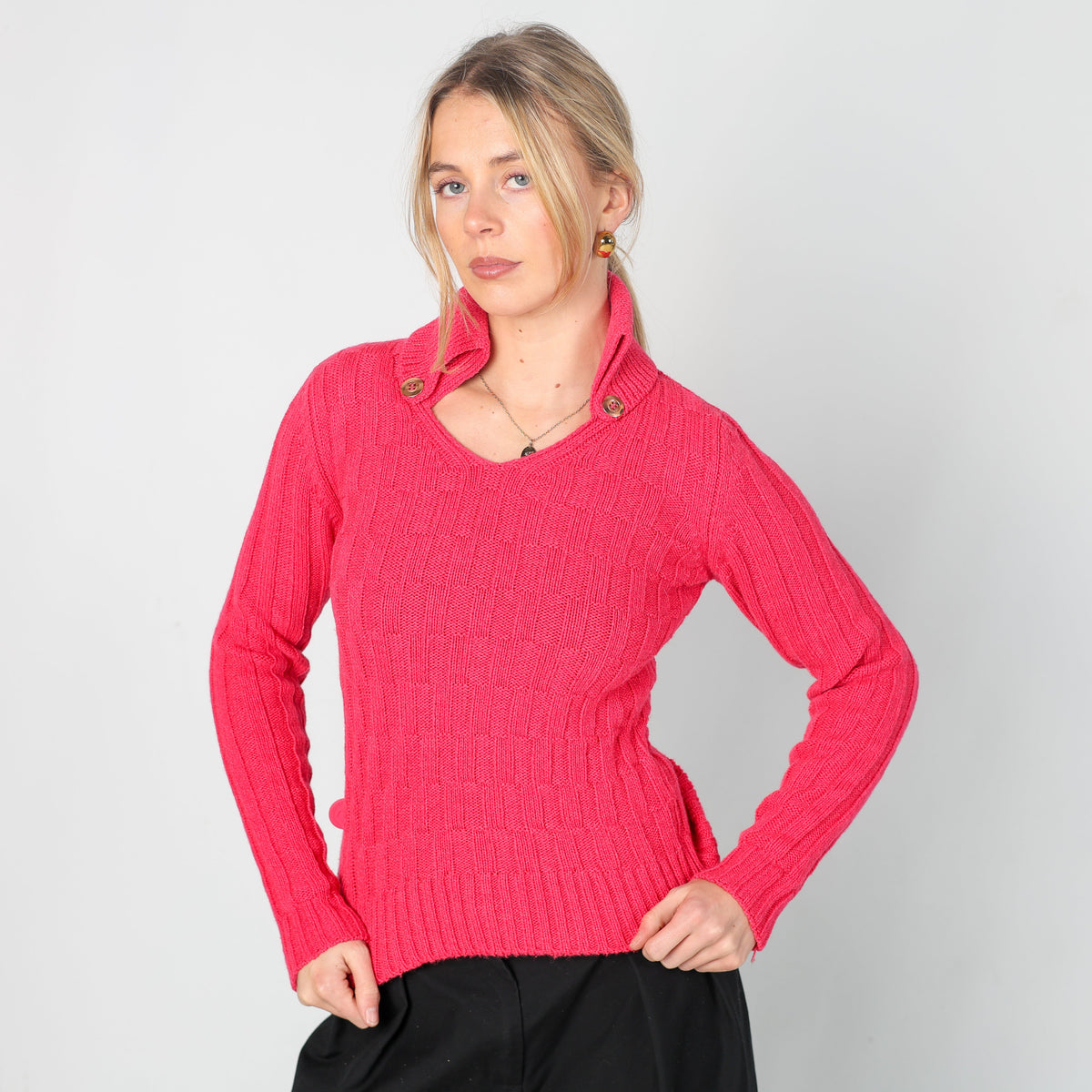 Pink Y2K Bikkembergs Knitted Jumper (S)