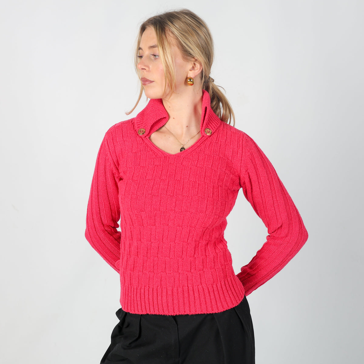 Pink Y2K Bikkembergs Knitted Jumper (S)