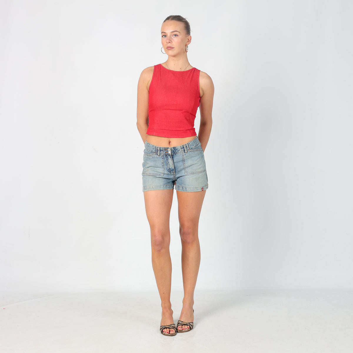Light Blue Y2K edc Denim Shorts (XS)