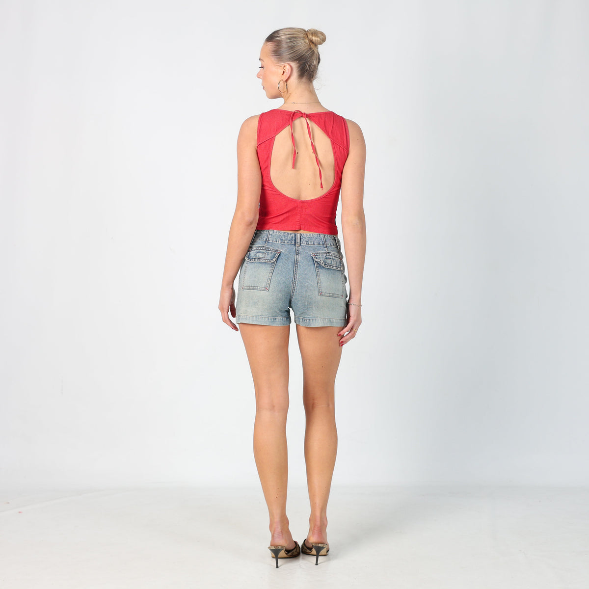 Light Blue Y2K edc Denim Shorts (XS)