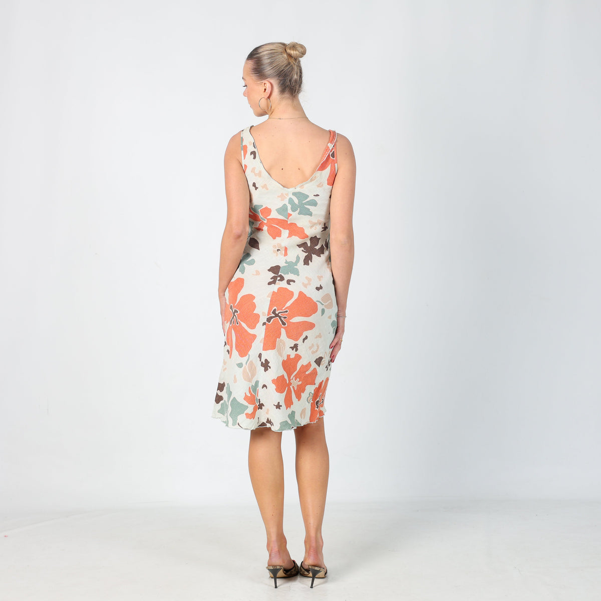 Light Blue Y2K Woven Midi Dress (S)