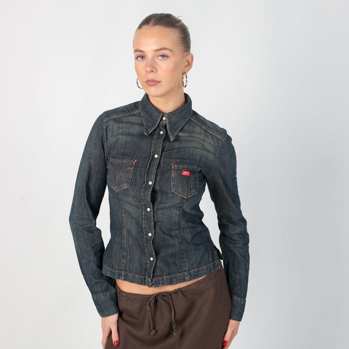 Blue Y2K Miss Sixty Shirt (XS)