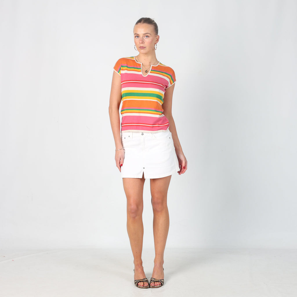 Ivory Y2K PHARD Denim Mini Skirt (XS)