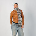 Tan Y2K Stradivarius Leather Jacket (M)