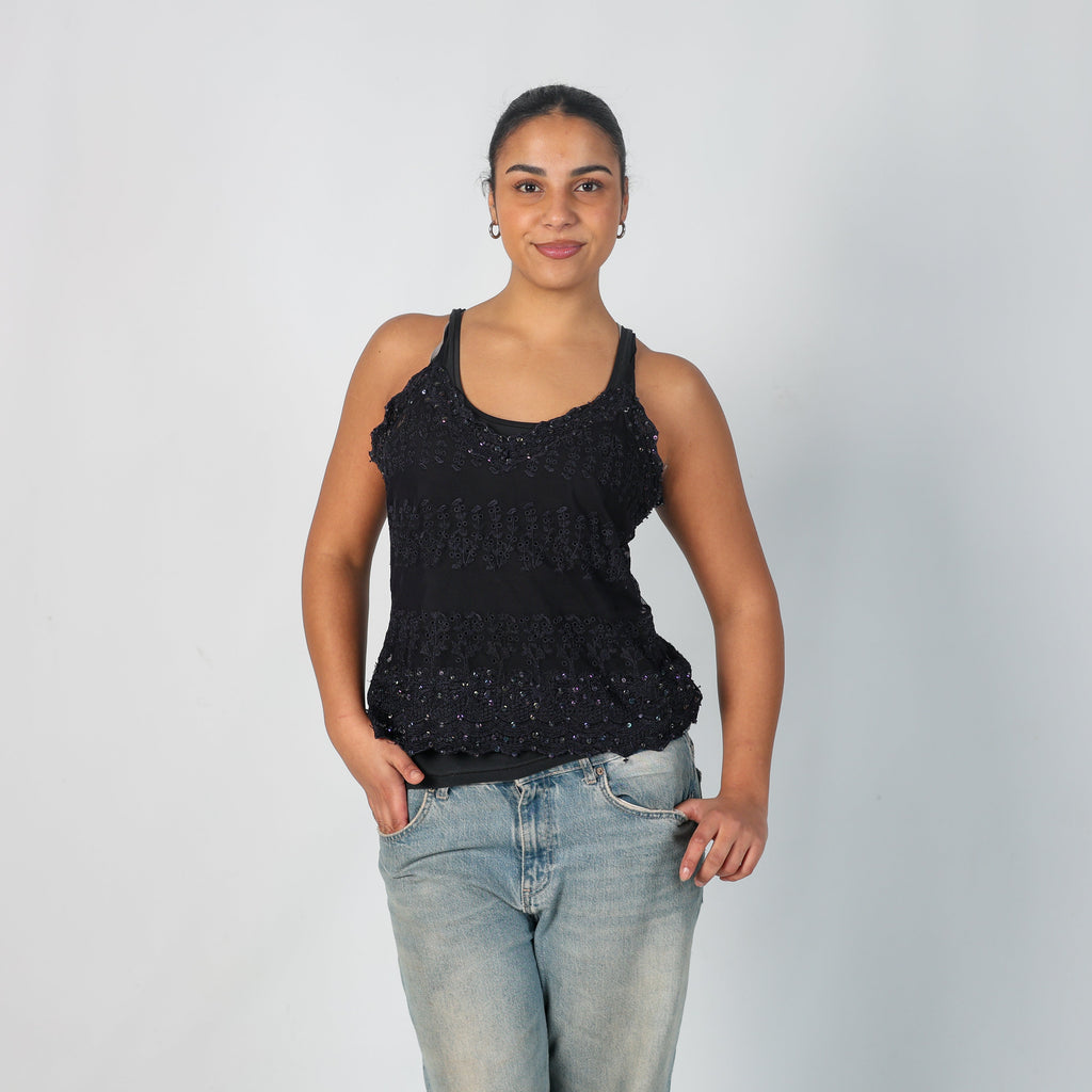 Navy Blue Y2K Therapy Cami (L)