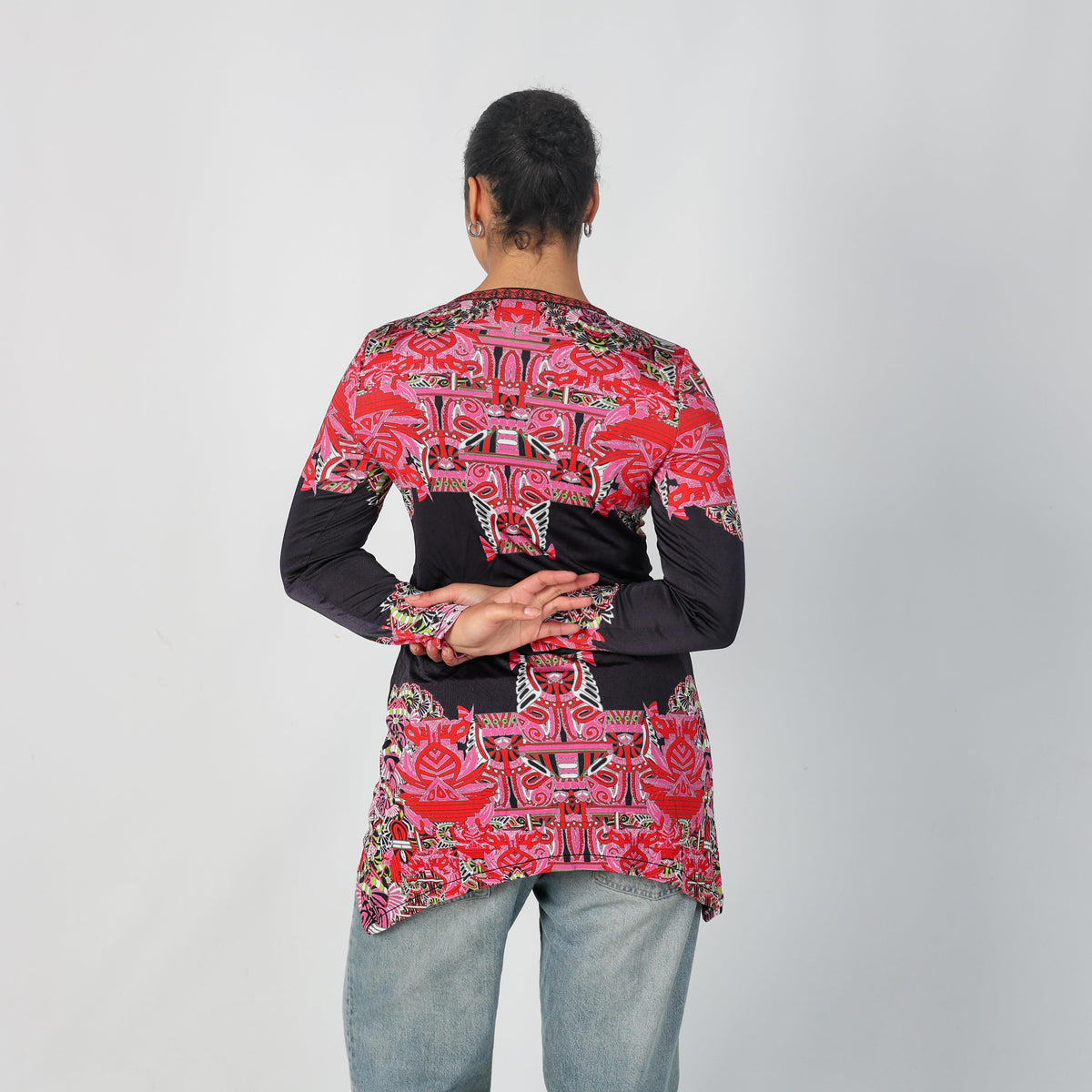 Black Y2K Custo Barcelona Long Sleeve Top (L)