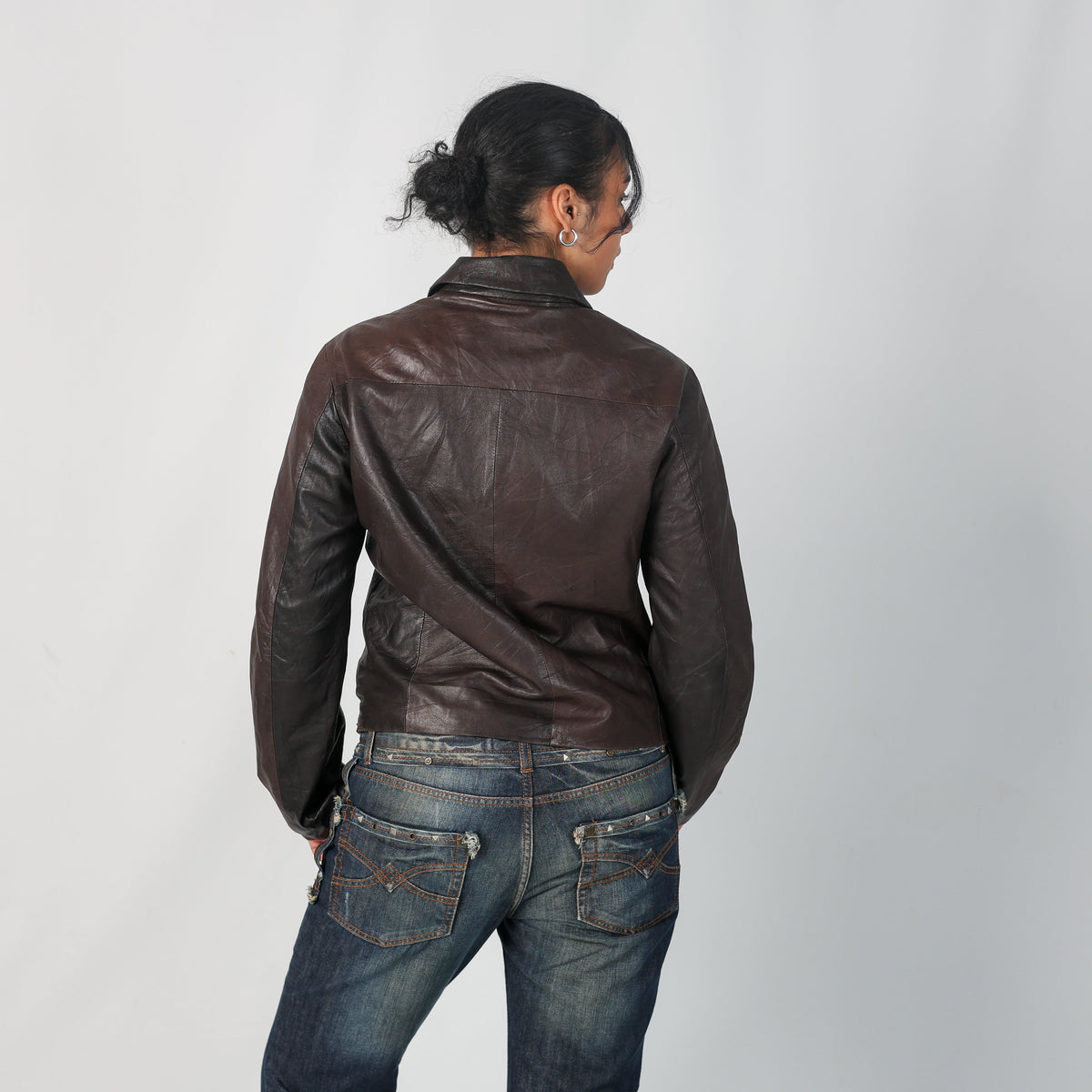 Brown 90s Vera Pelle Leather Jacket (L)