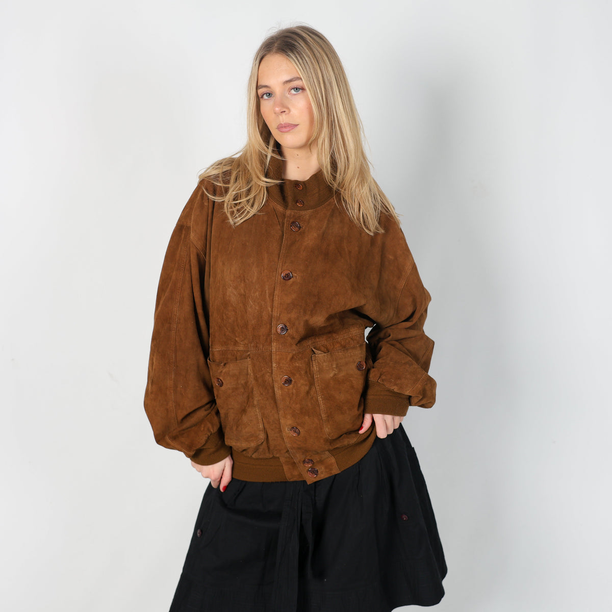 Brown Y2K Vera Pelle Leather Jacket (L)
