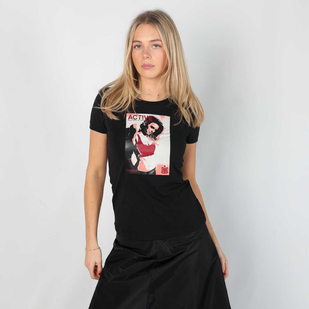 Black Y2K Bikkembergs T-shirt (XS)