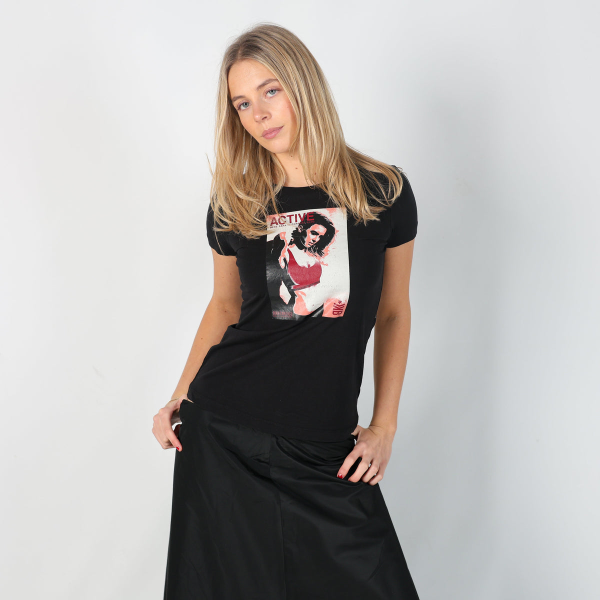 Black Y2K Bikkembergs T-shirt (XS)