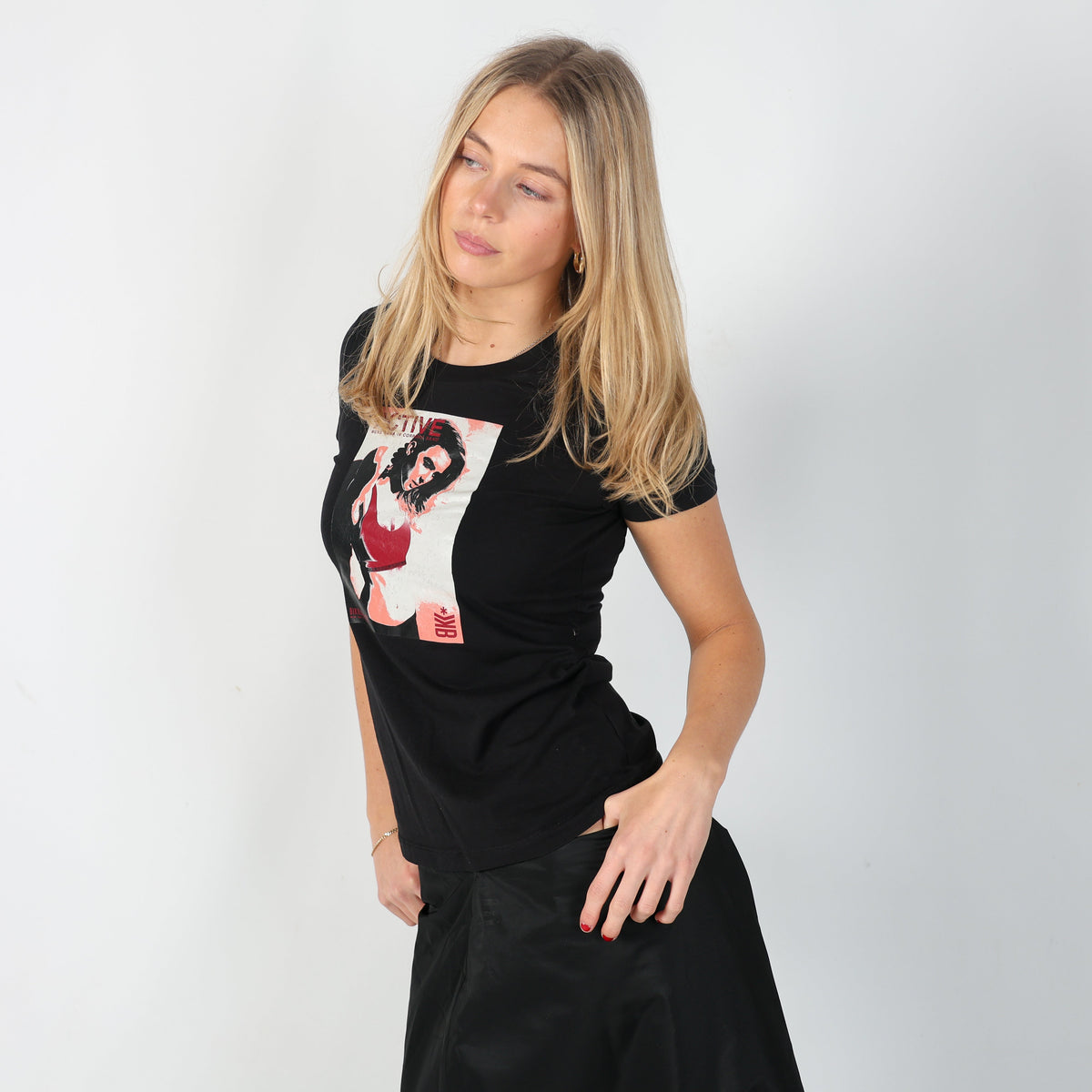 Black Y2K Bikkembergs T-shirt (XS)