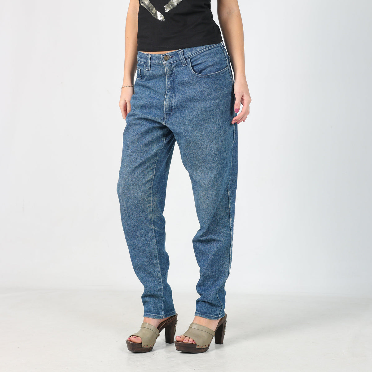 Blue Y2K Moschino Mom Jeans (S)