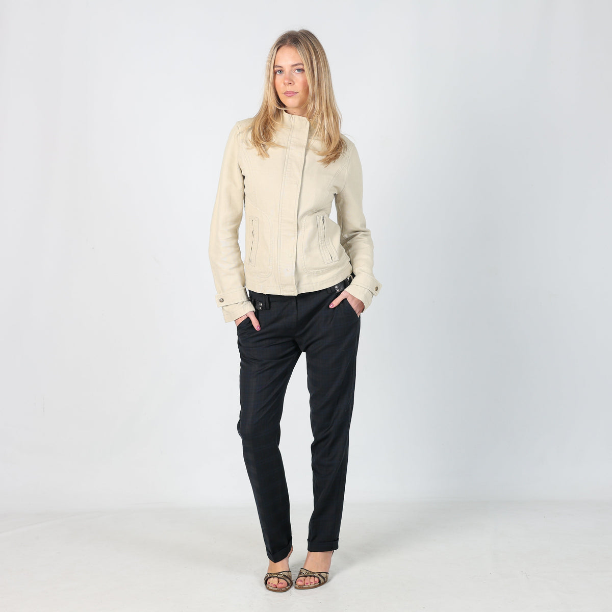 Navy Blue Y2K Iceberg Formal Trousers (S)